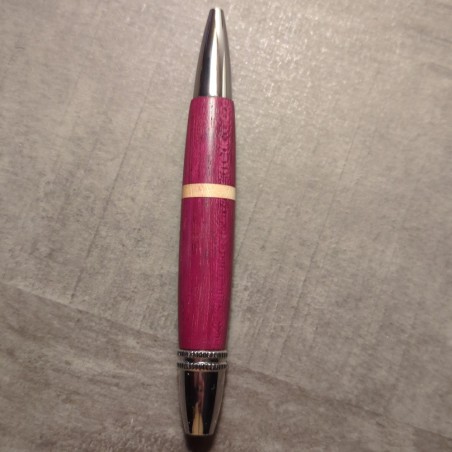 Stylo en bois d’amarante et houx – Écriture élégante et artisanale