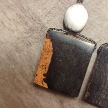 Boucles d'oreilles en ébène du Mozambique