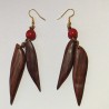 Boucles d'oreilles en bois de cocobolo