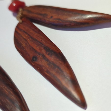 Boucles d'oreilles en bois de cocobolo