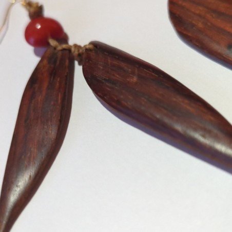 Boucles d'oreilles en bois de cocobolo