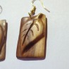 Boucles d'oreilles en bois de prunier