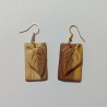 Boucles d'oreilles en bois de prunier