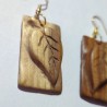Boucles d'oreilles en bois de prunier