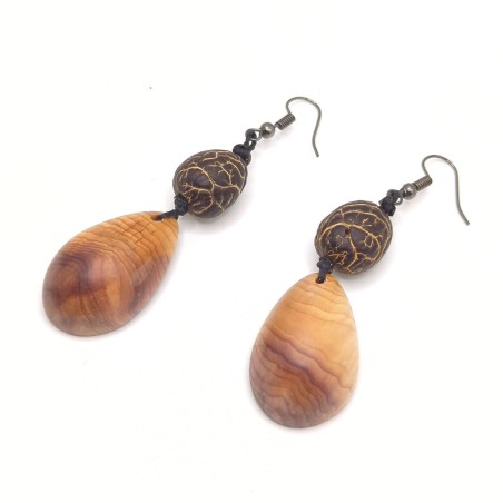 Boucles d'oreilles en if