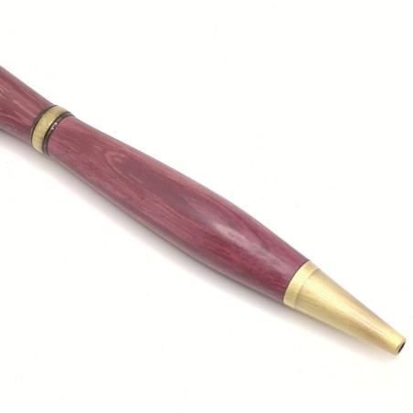 Stylo artisanal en bois d'amarante - fabrication francaise