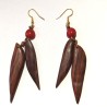 Boucles d'oreilles en bois de cocobolo