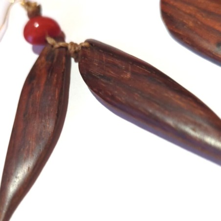 Boucles d'oreilles en bois de cocobolo