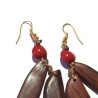 Boucles d'oreilles en bois de cocobolo