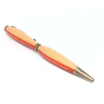 stylo artisanal en bois : houx et padouk