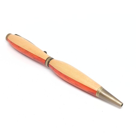 stylo artisanal en bois : houx et padouk