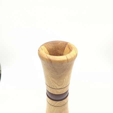 Vase en bois de chêne - création artisanale - fabriqué en France