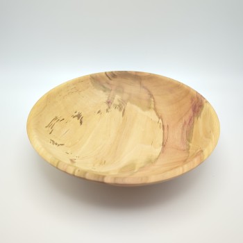 Assiette creuse en bois de prunier