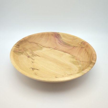 Assiette creuse en bois de prunier