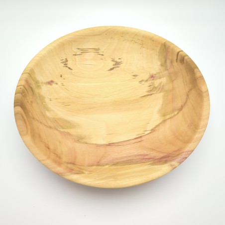 Assiette creuse en bois de prunier
