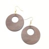 Boucles d'oreilles en noyer verso