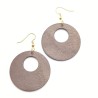 Boucles d'oreilles en noyer recto